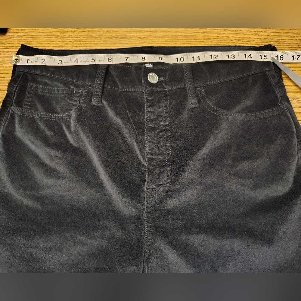 J.Crew women's Wide Leg Velvet High Rise Full Length pants Cotton Stretch sz 28 - Picture 11 of 17